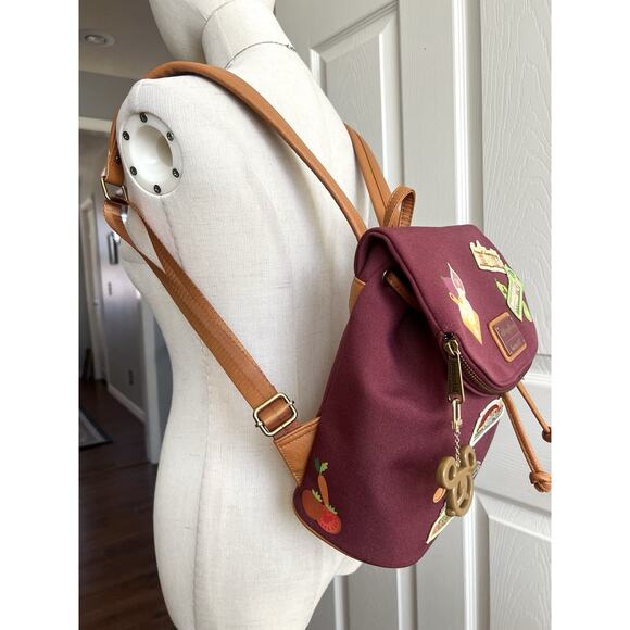 DISNEY PARKS LOUNGEFLY 2024 Food Wine Festival Backpack Mickey Pretzel Charm Fob - Picture 9 of 15